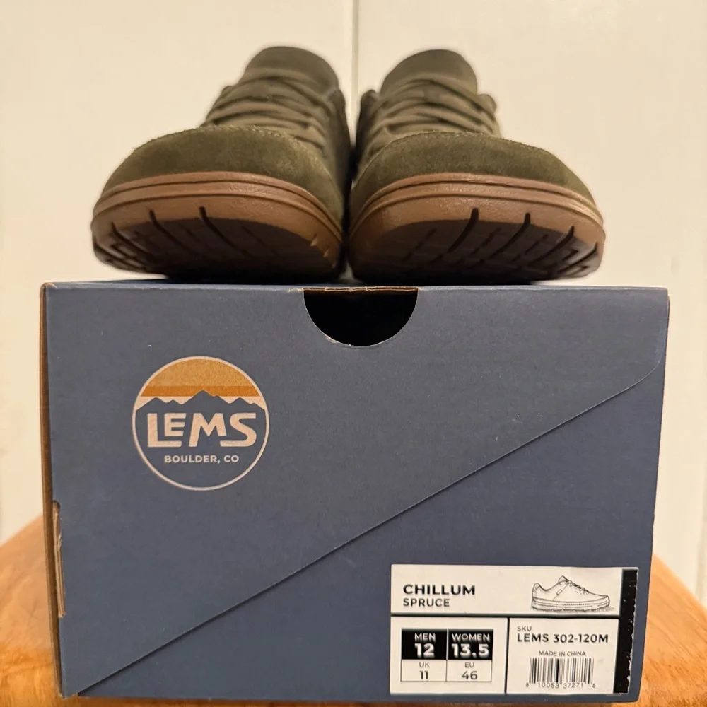 Lems Chillum Spruce minimalist shoes men’s 12 women’s 13.5 new in the box - Picture 2 of 9